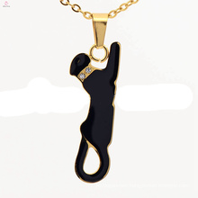 Special design black dog shape stainless steel pendants for gold chain